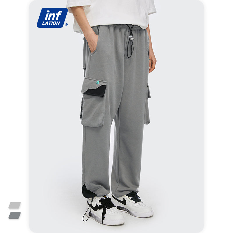 DadPLS Dadcore Patchwork Grey Sweatpants | Unisex Oversized Joggers
